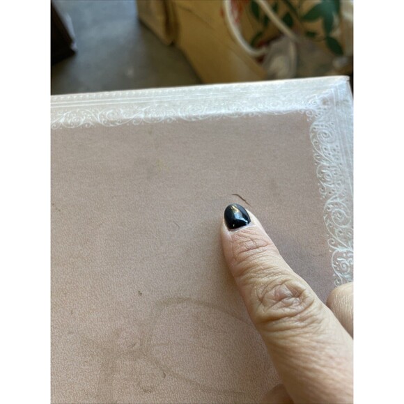 Vintage MCM Light Pink Jewelry Box with Pink Velvet and Satin Interior - Picture 10 of 11